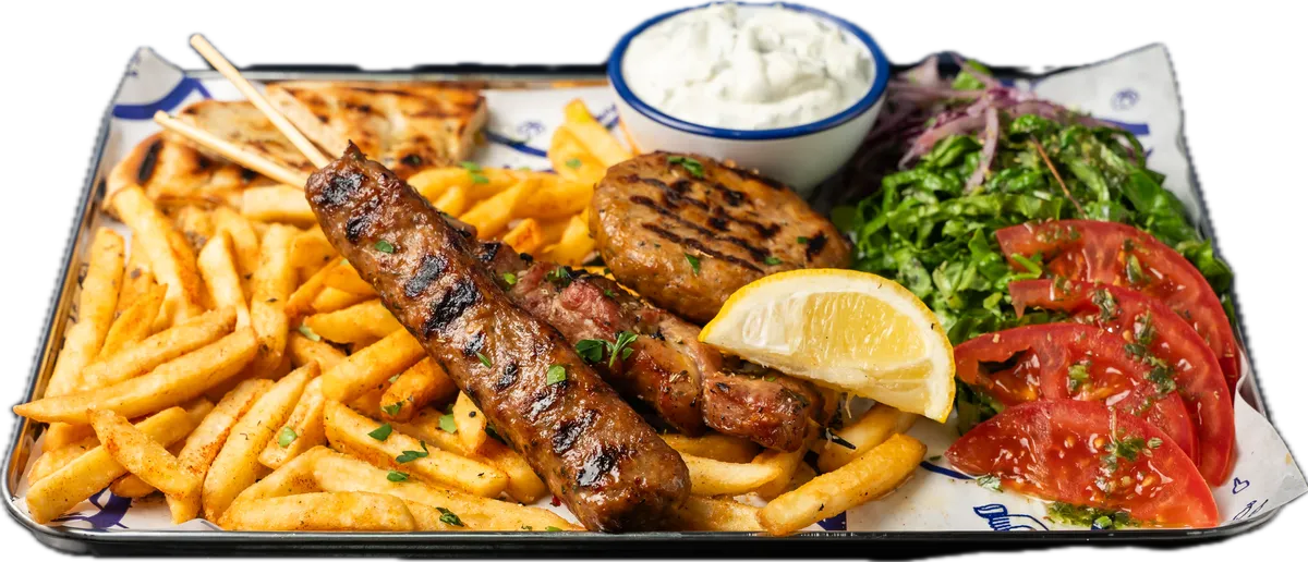 Mix Grill Teller, Drei Grillgerichte nach Wahl