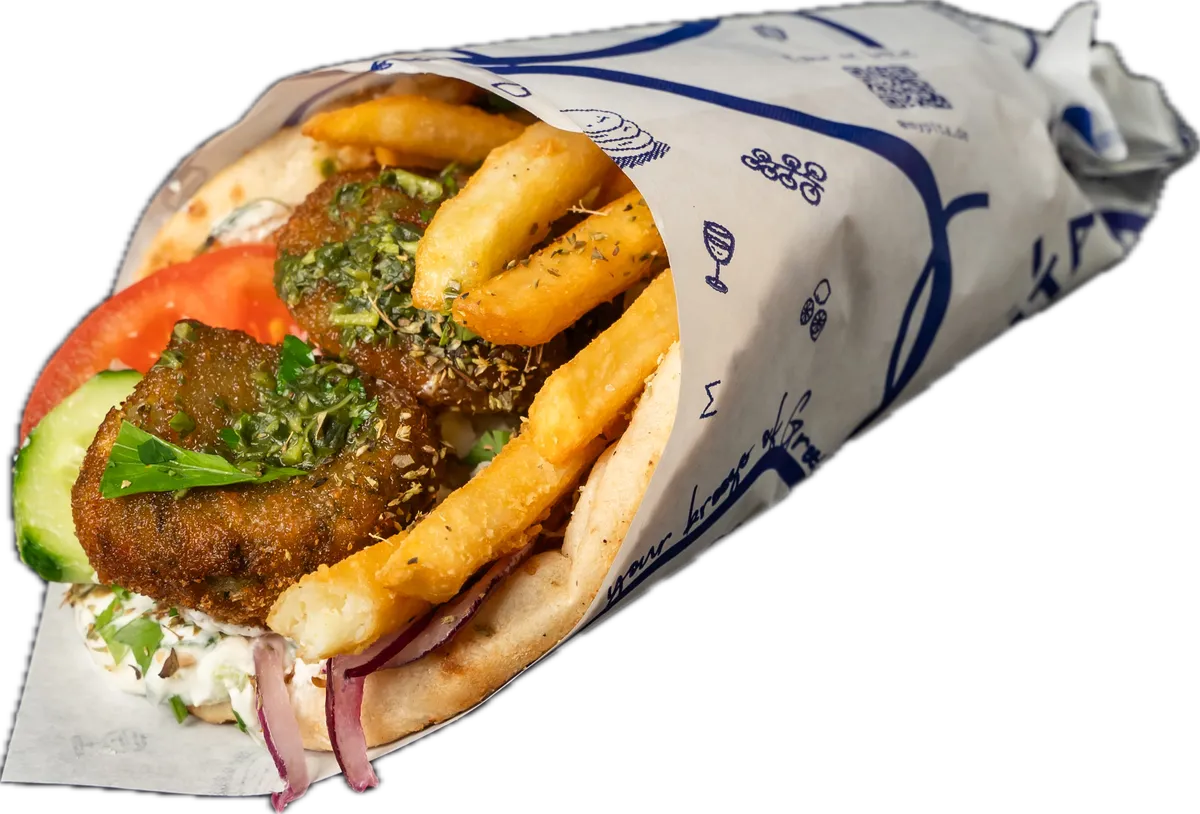 Zucchini Puffer Pita, Fünf Puffer