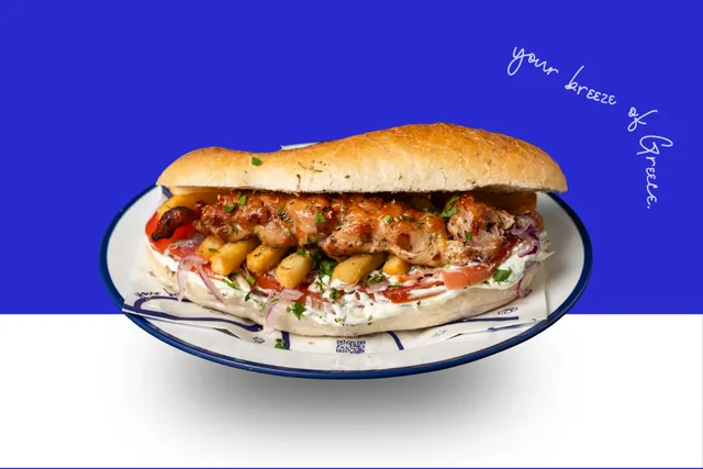 Souvlaki Hähnchenfleisch Sandwich